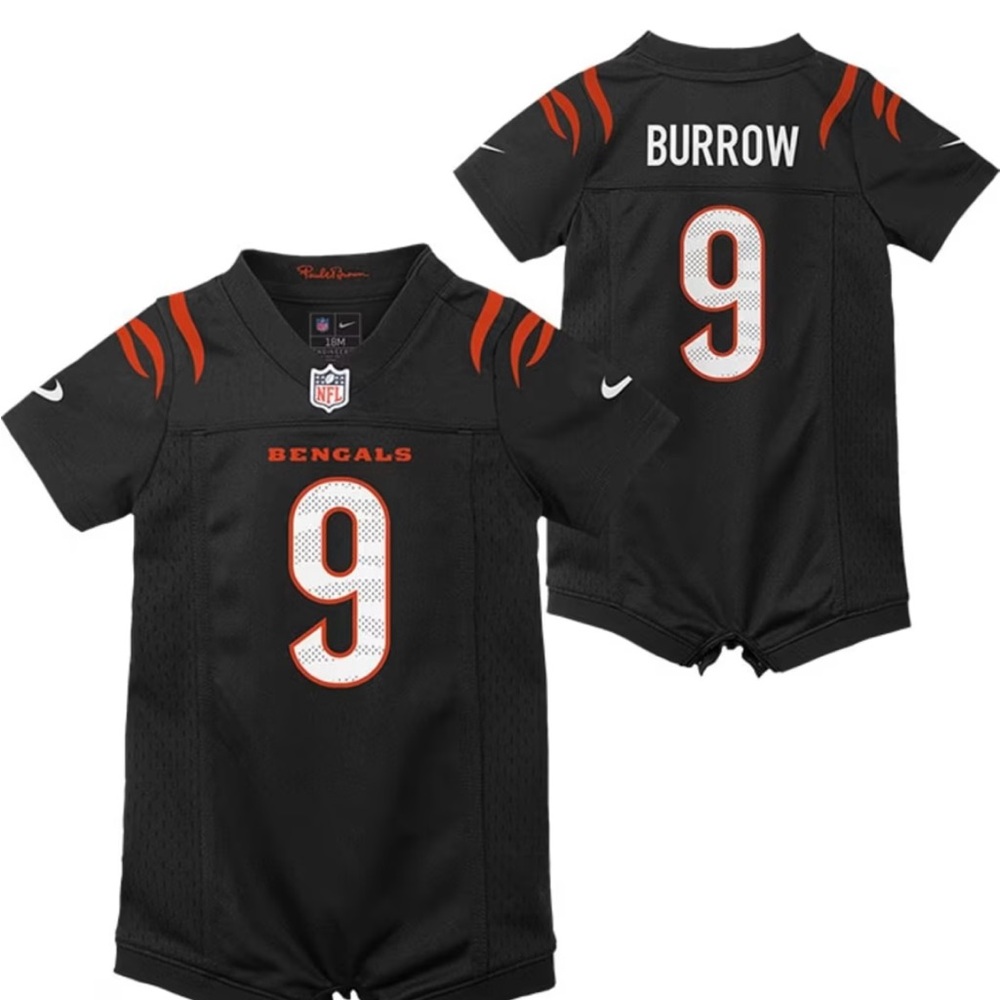 Official Nike NFL Cincinnati Bengals Jersey Romper, Joe Burrow